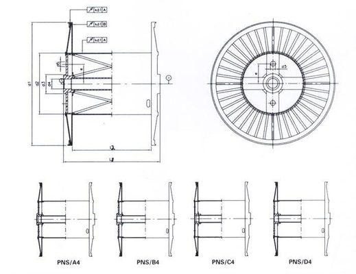 Industrielle Stahlkabeltrommel runzelte Bobbin For Stranding Machine