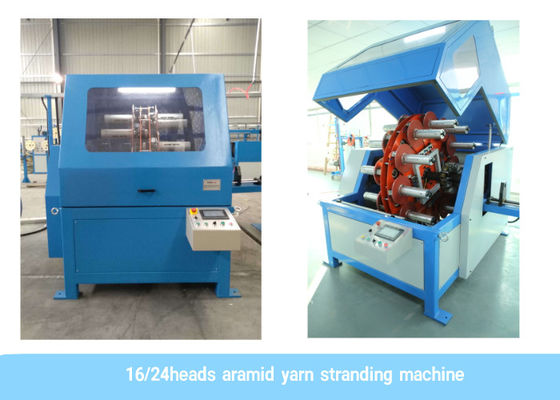 24 Haupt-20N 120rpm Aramid spinnen Schiffbruch-Maschinen-Lichtwellenleiter-Maschine