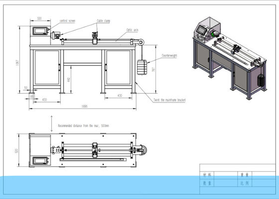 IEC60794-1-2 5times/Min Torsion Testing Machine Fiber Testgerät optischen Kabels