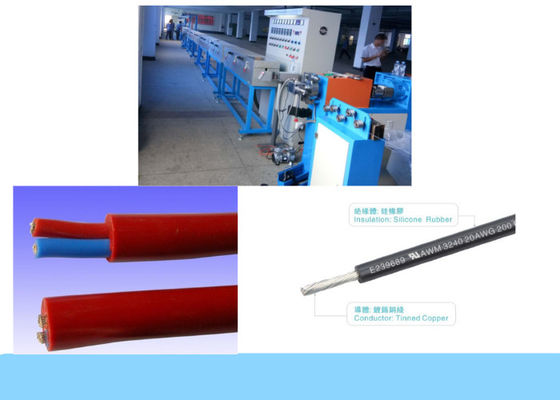Draht-Produktionsmaschine-Silikon-Kabel-Verdrängungs-Linie 15kw 90kg/H