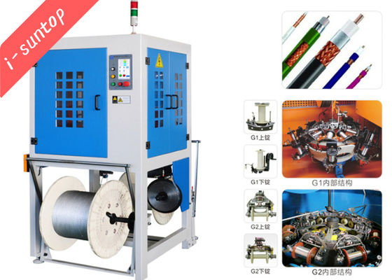 Industrielle 24 Kabel-Umflechtungsmaschine-Vertikale der Spindel-2200W